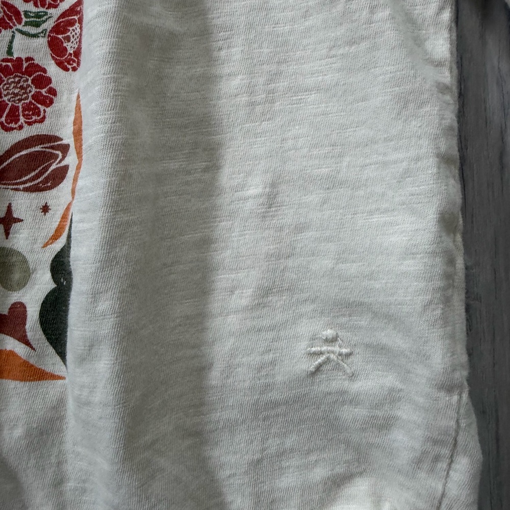 KNOWN SUPPLY Floral Boho Love Cream Organic Cotton Long sleeve size small - Picture 5 of 8